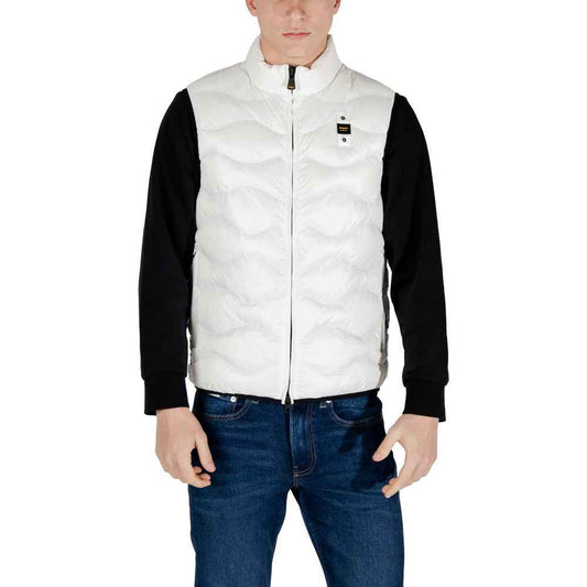 Blauer White Polyamide Sleveless Jacket