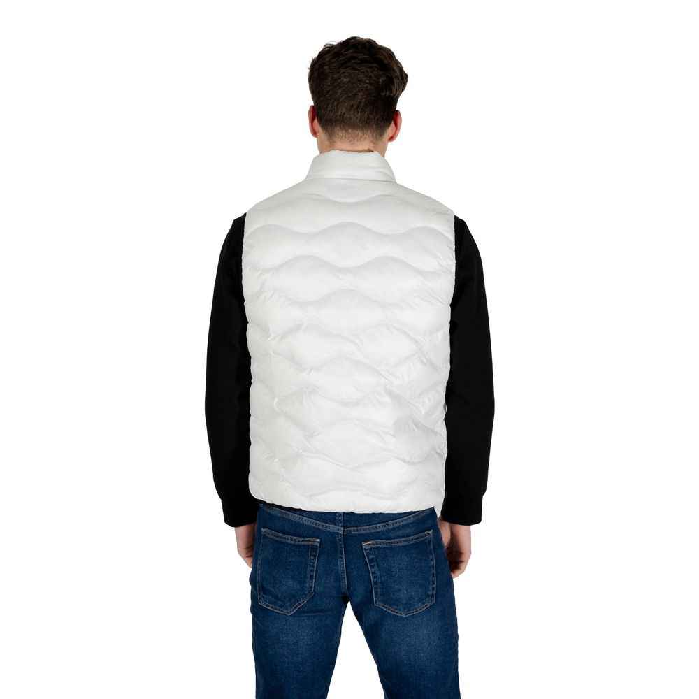 Blauer White Polyamide Sleveless Jacket