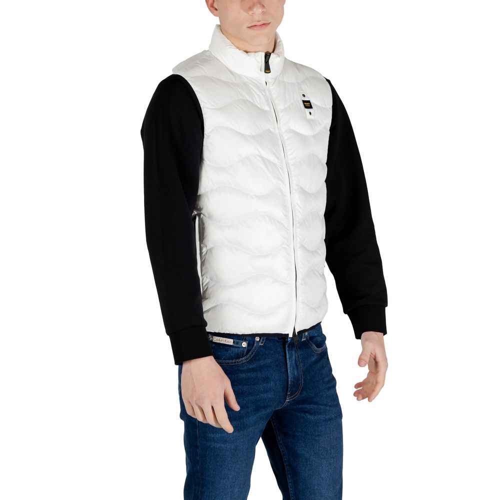 Blauer White Polyamide Sleveless Jacket