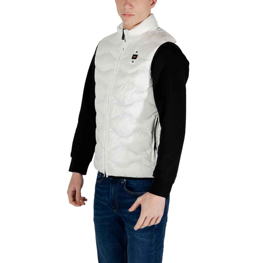 Blauer White Polyamide Sleveless Jacket
