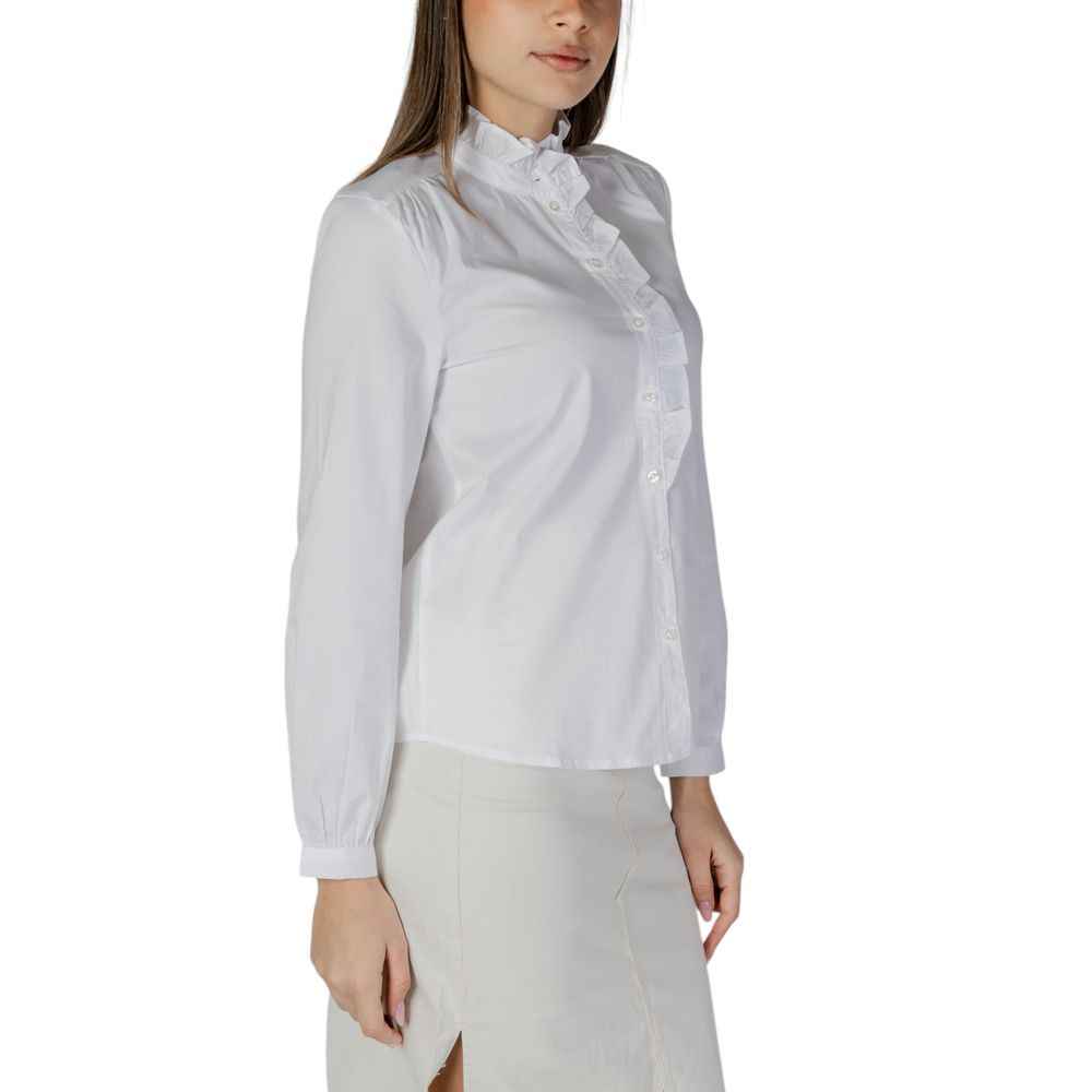 Jacqueline De Yong White Cotton Shirt