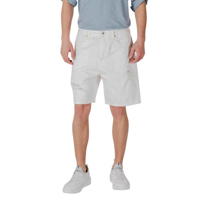 Gianni Lupo White Cotton Bermuda