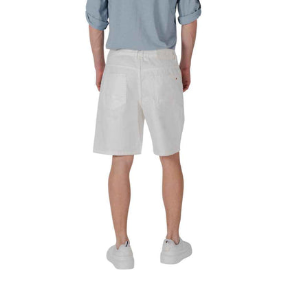 Gianni Lupo White Cotton Bermuda