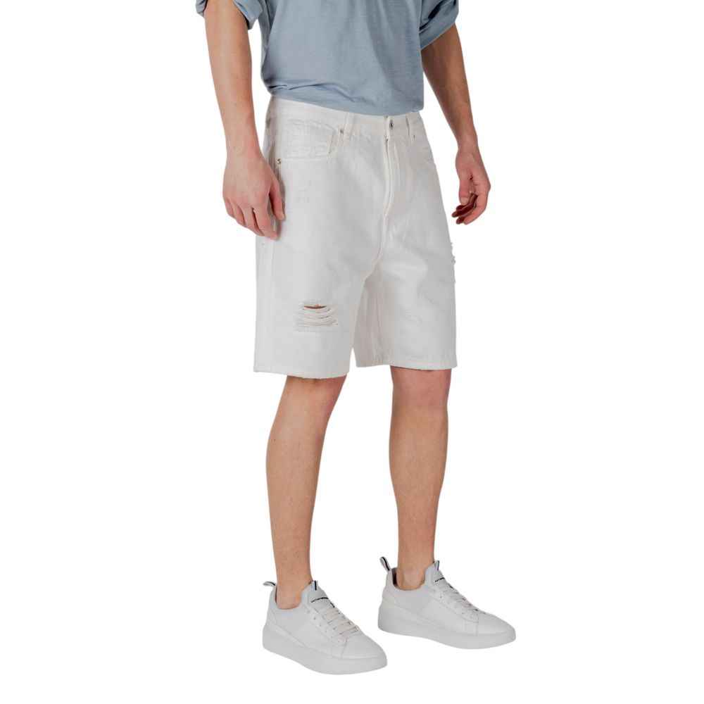 Gianni Lupo White Cotton Bermuda