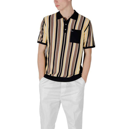 Gianni Lupo Black Viscose Polo Shirt