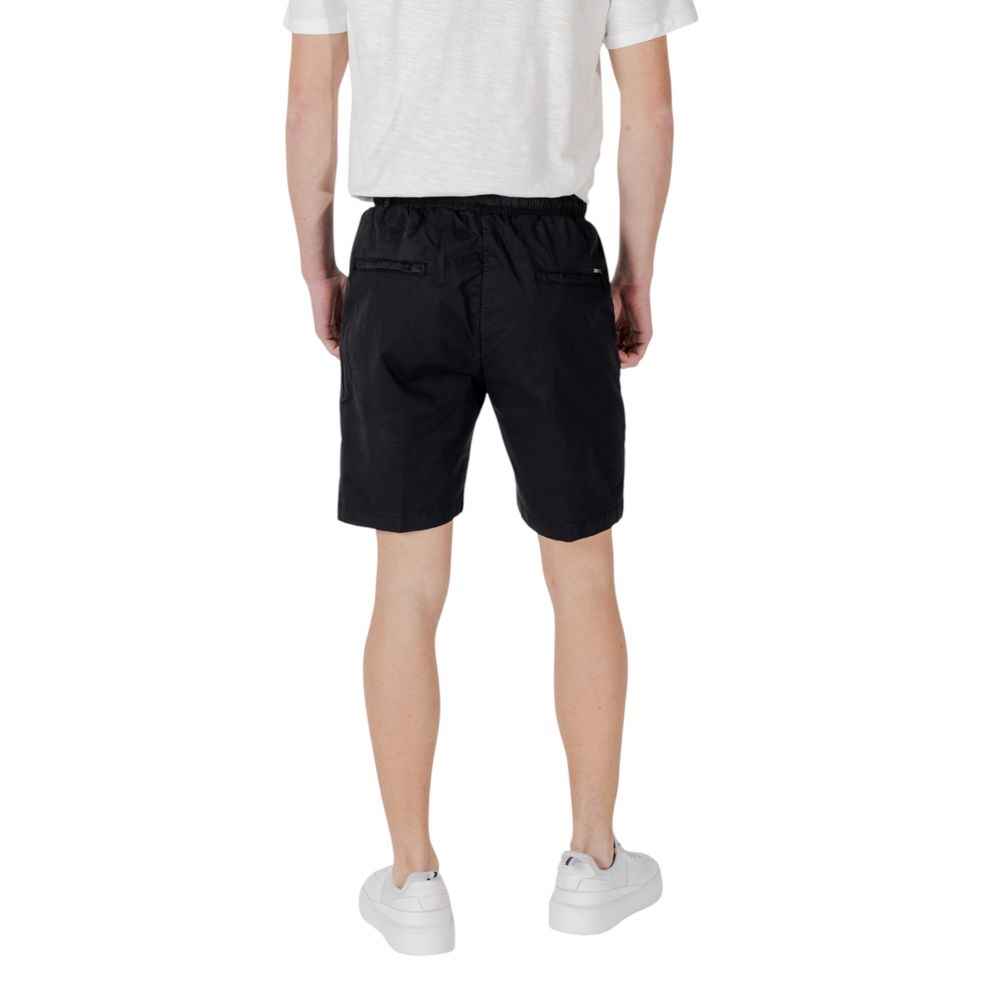 Gianni Lupo Black Cotton Bermuda