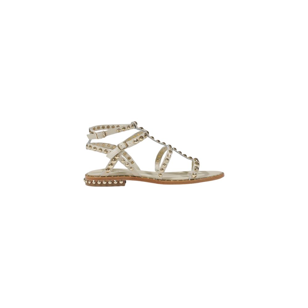 ASH Beige Premium Italian Leather Sandal Leather - Beige