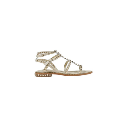 ASH Beige Premium Italian Leather Sandal Leather - Beige