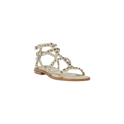 ASH Beige Premium Italian Leather Sandal Leather - Beige