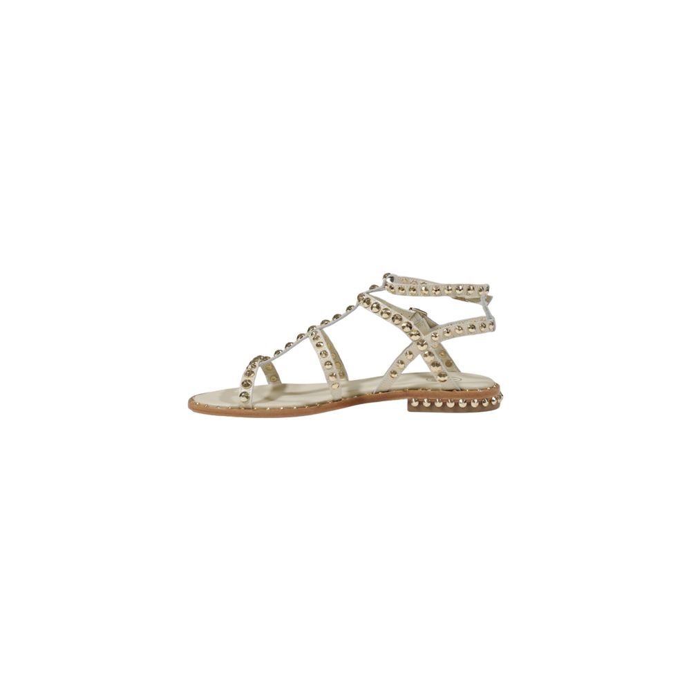 ASH Beige Premium Italian Leather Sandal Leather - Beige
