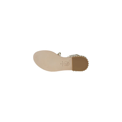 ASH Beige Premium Italian Leather Sandal Leather - Beige