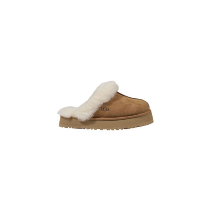 UGG Disquette Suede Leather Clogs Beige For Luxury Comfort