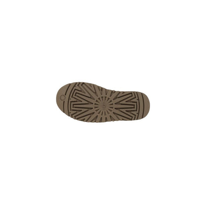 UGG Disquette Suede Leather Clogs Beige For Luxury Comfort