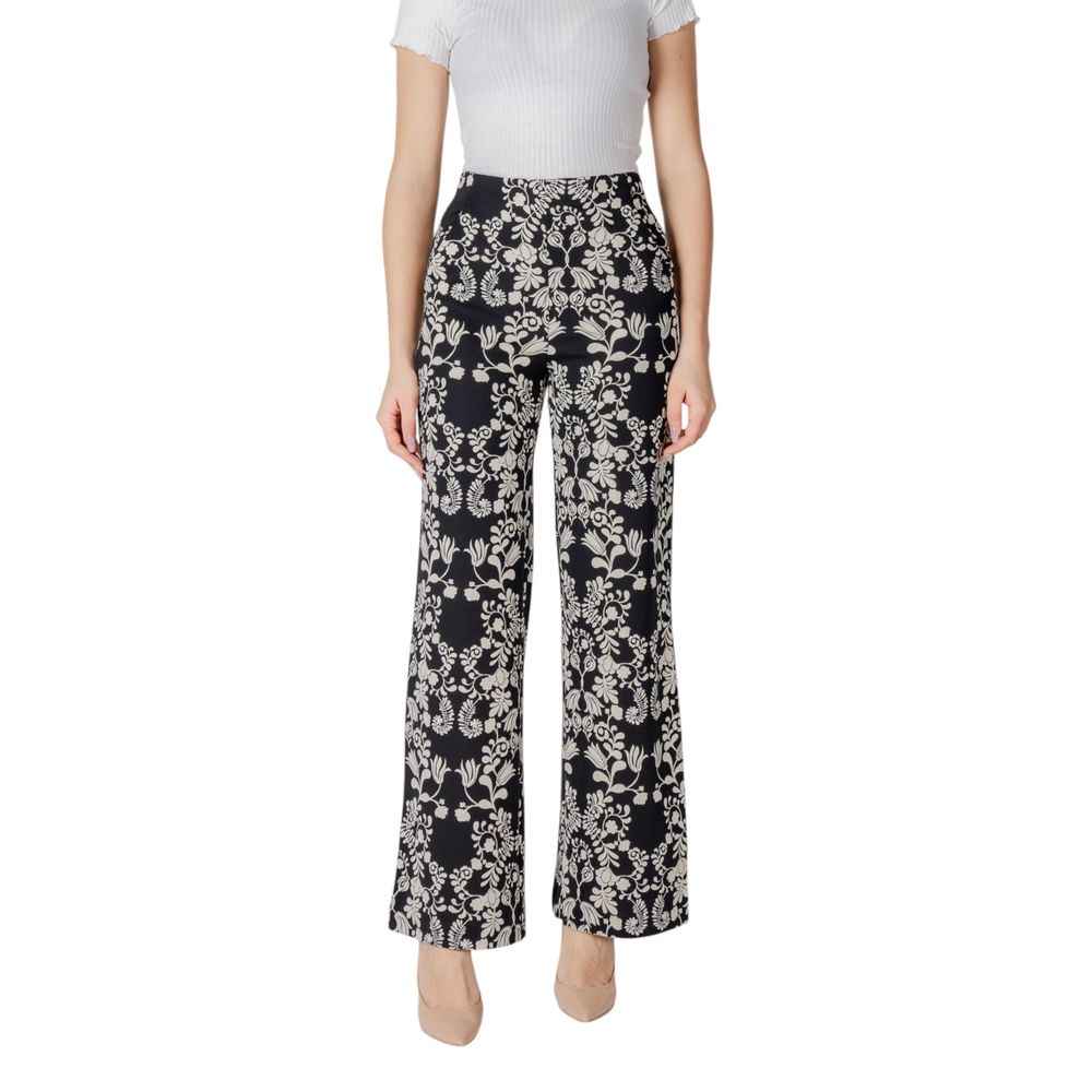 ICHI Black Polyester Pant
