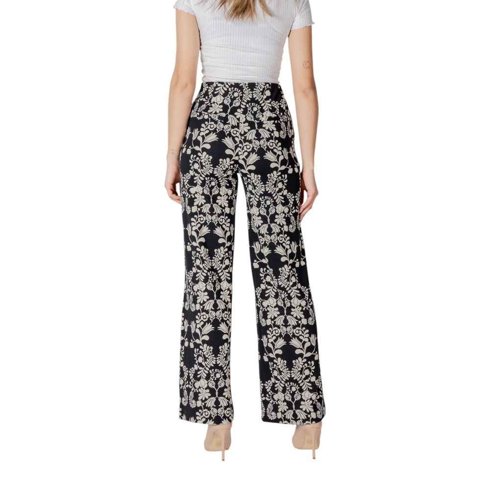 ICHI Black Polyester Pant
