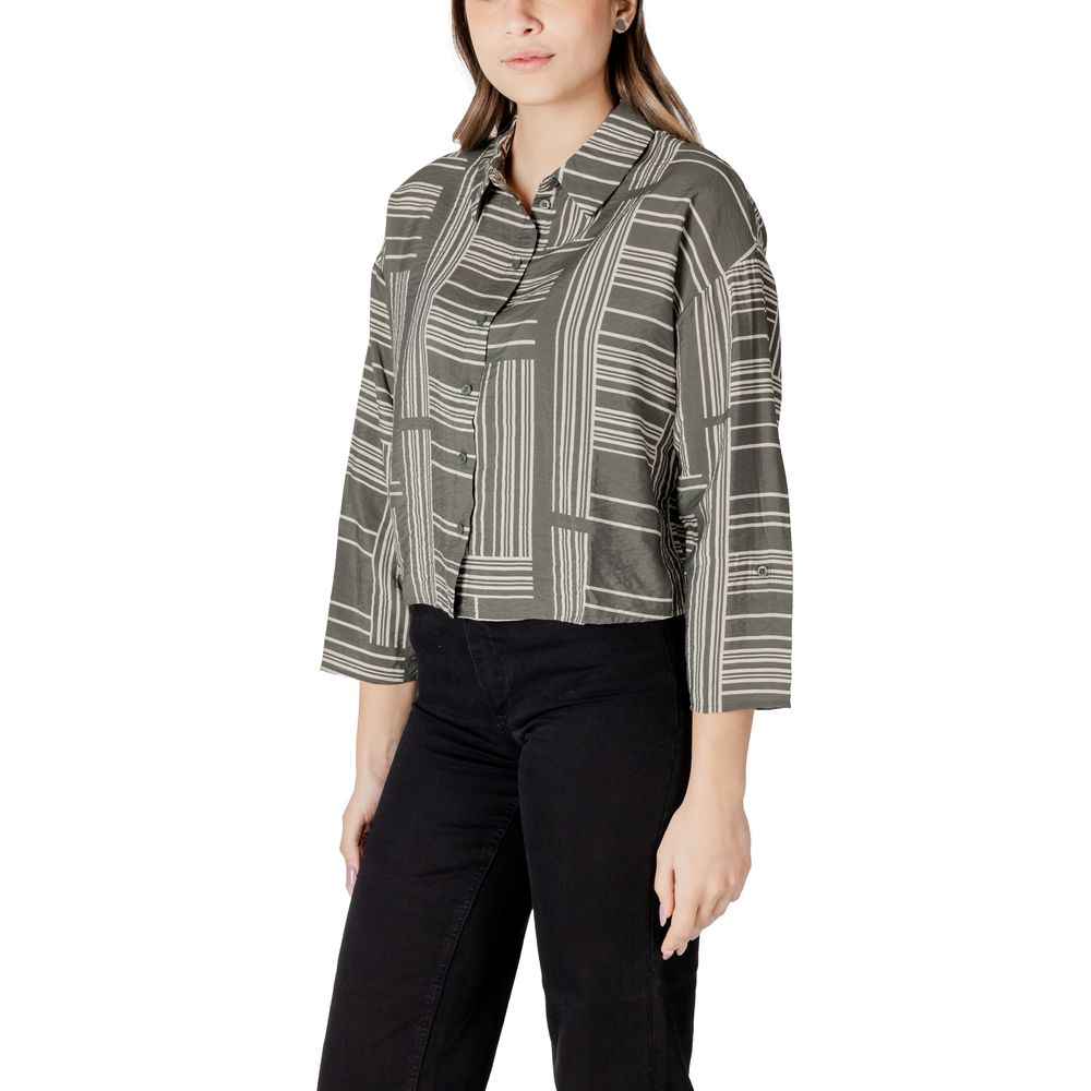 Jacqueline De Yong Green Viscose Shirt