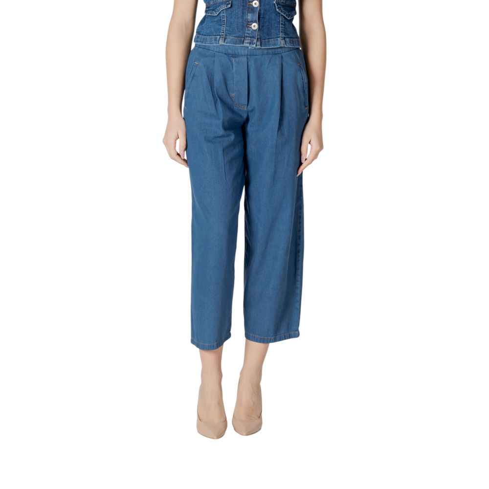 ICHI Blue Cotton Jeans Denim