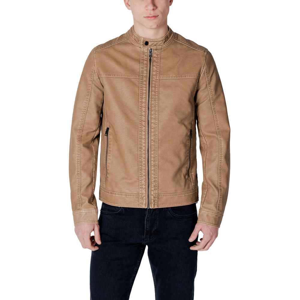 Jack Jones Beige Polyester Jackets & Coat