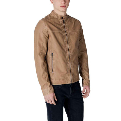 Jack Jones Beige Polyester Jackets & Coat