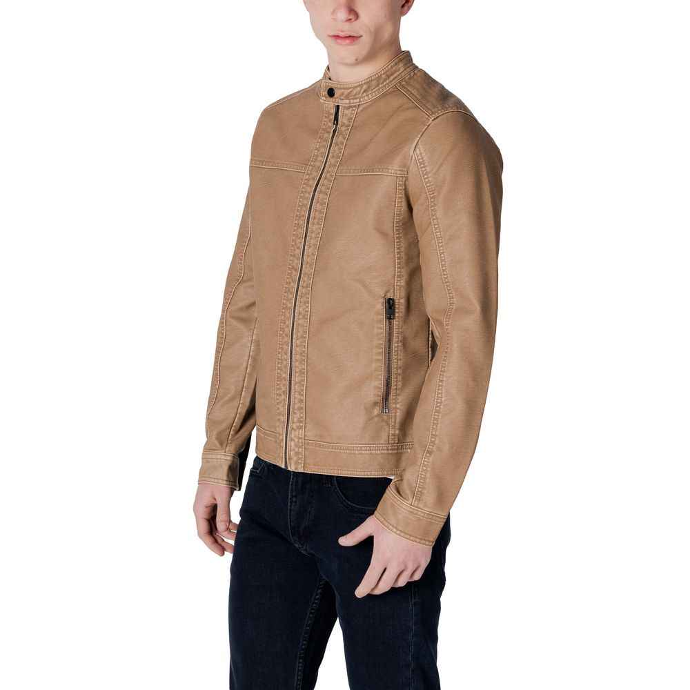 Jack Jones Beige Polyester Jackets & Coat