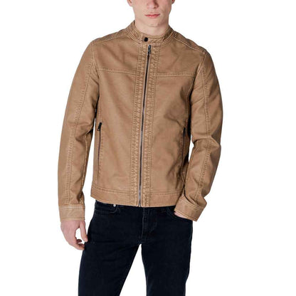 Jack Jones Beige Polyester Jackets & Coat
