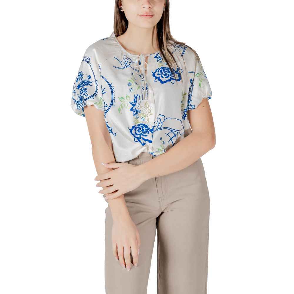 ICHI White Viscose Shortsleeve