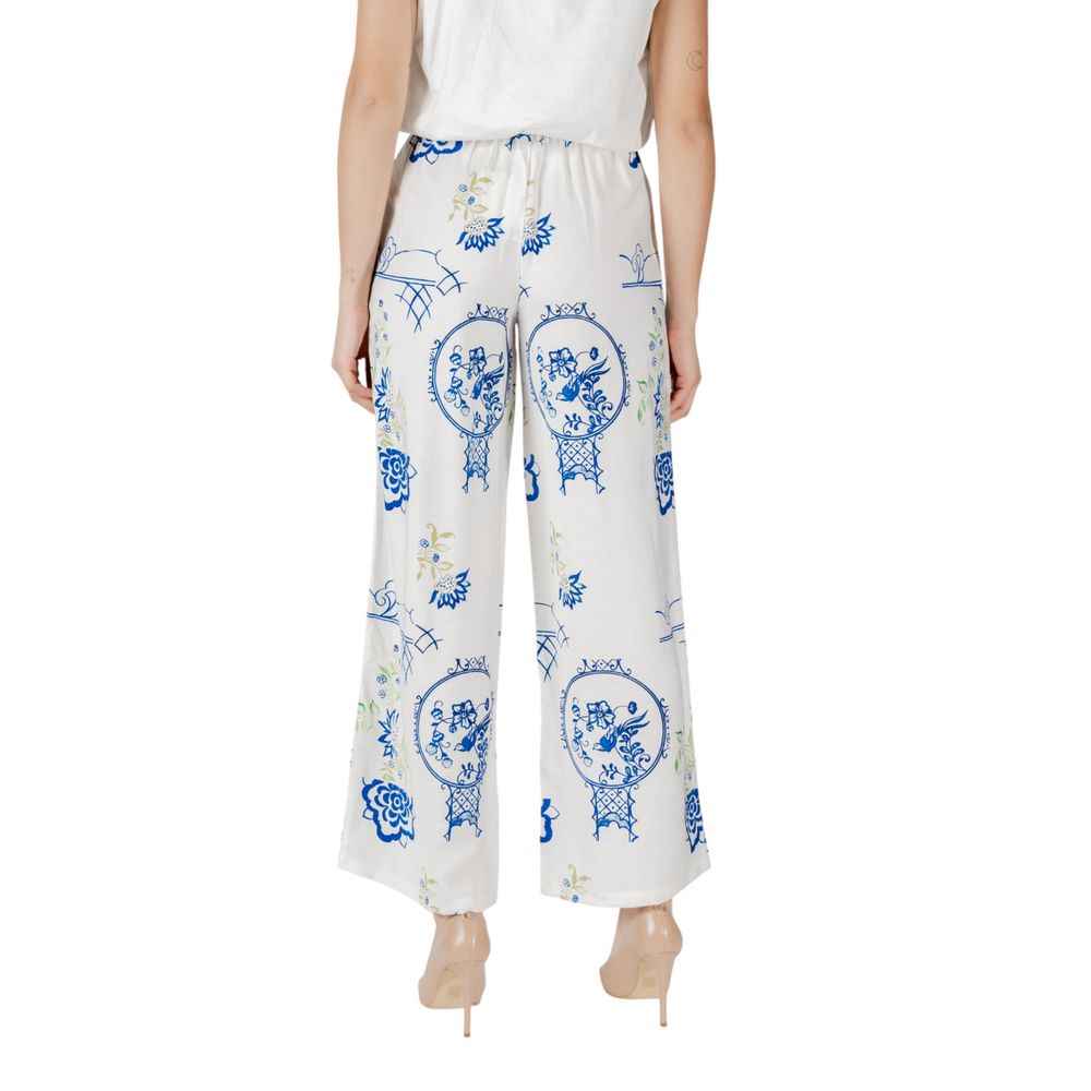 ICHI White Viscose Pant