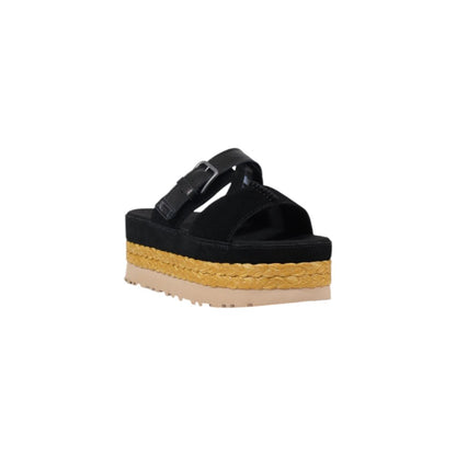 Aubrey Slide UGG Suede Leather Sandal For Women – Black