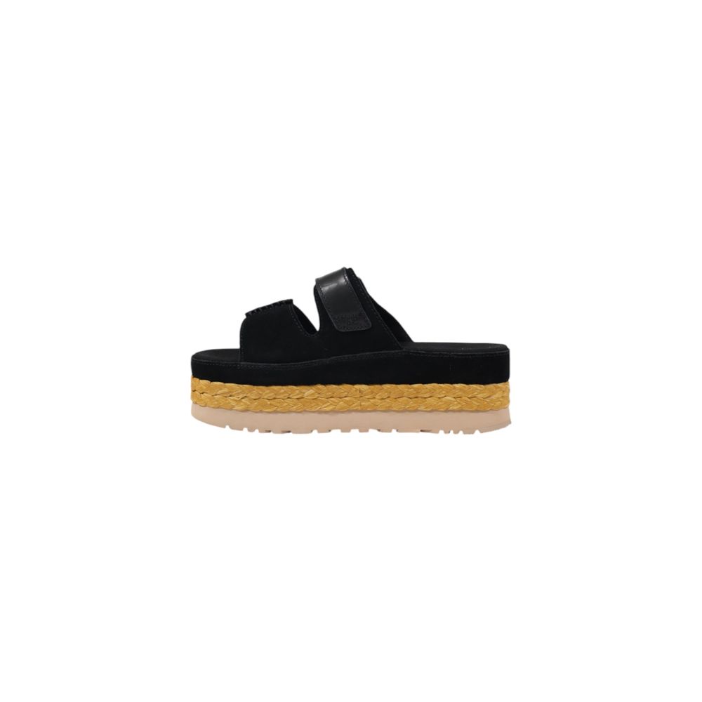 Aubrey Slide UGG Suede Leather Sandal For Women – Black
