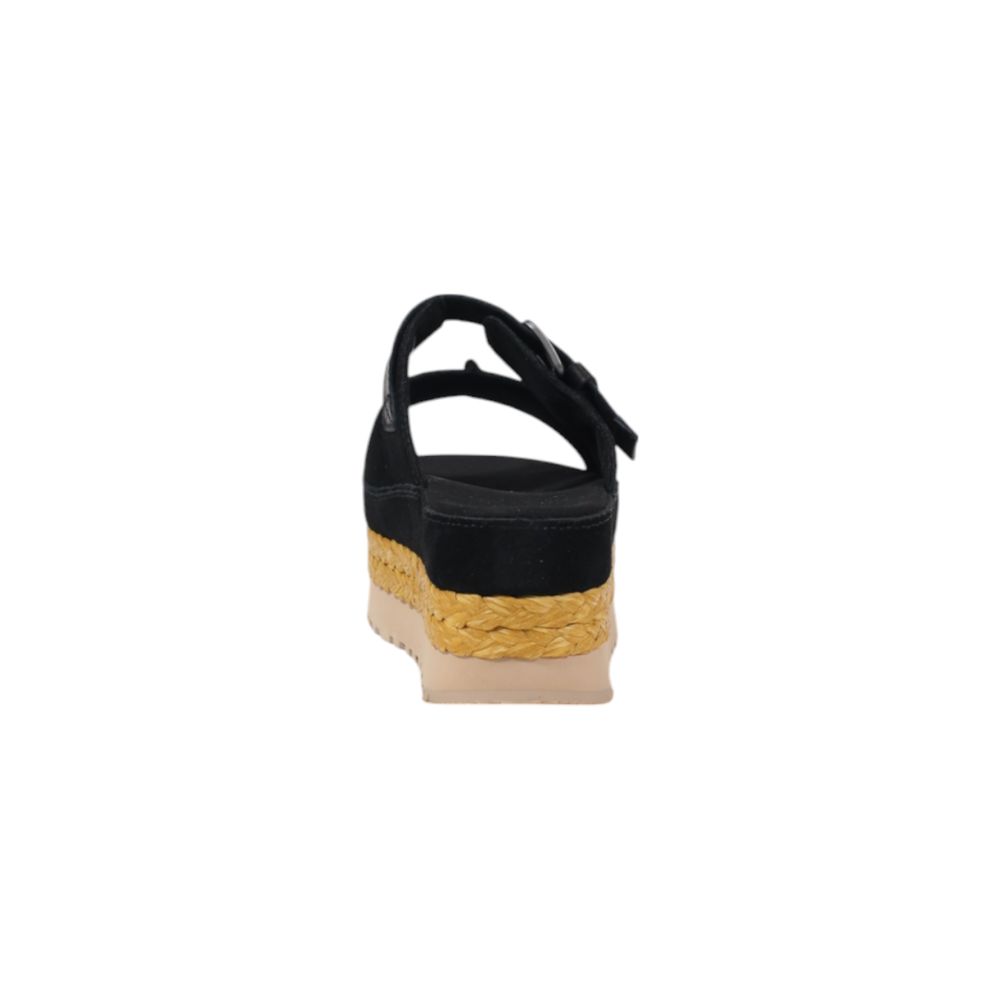 Aubrey Slide UGG Suede Leather Sandal For Women – Black