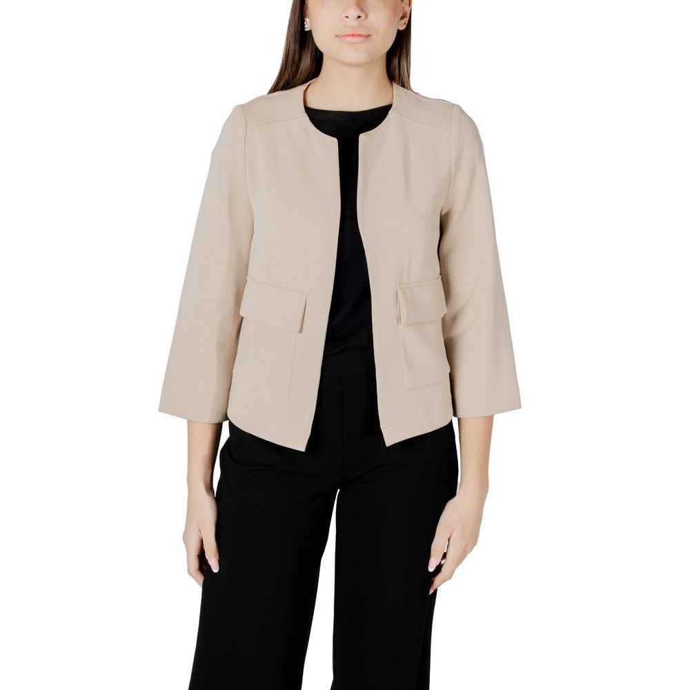 Street One Beige Modal Jackets & Coat