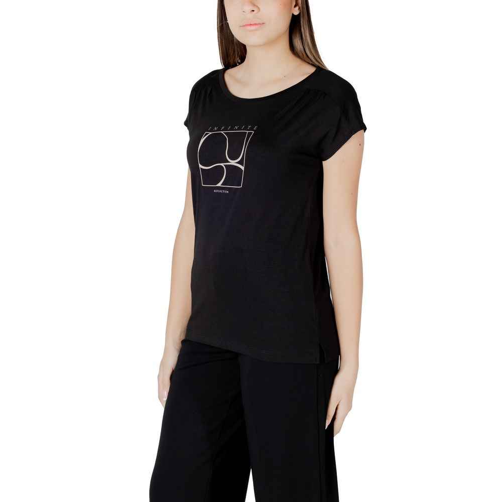 Street One Black Cotton T-Shirt
