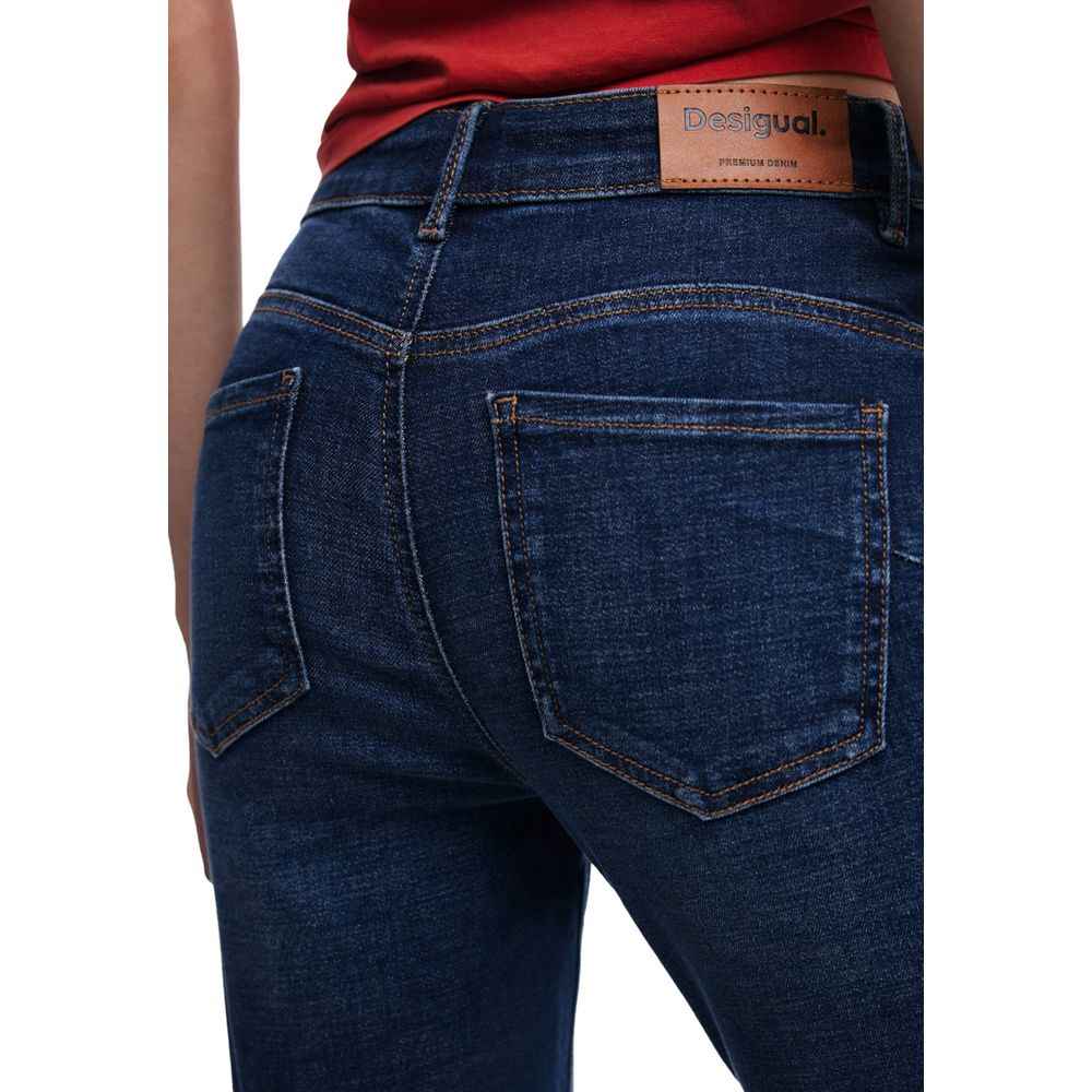 Desigual Blue Cotton Bootcut Jean