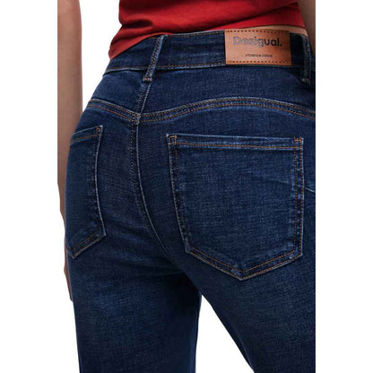 Desigual Blue Cotton Bootcut Jean