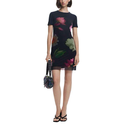 Desigual Black Polyester Short