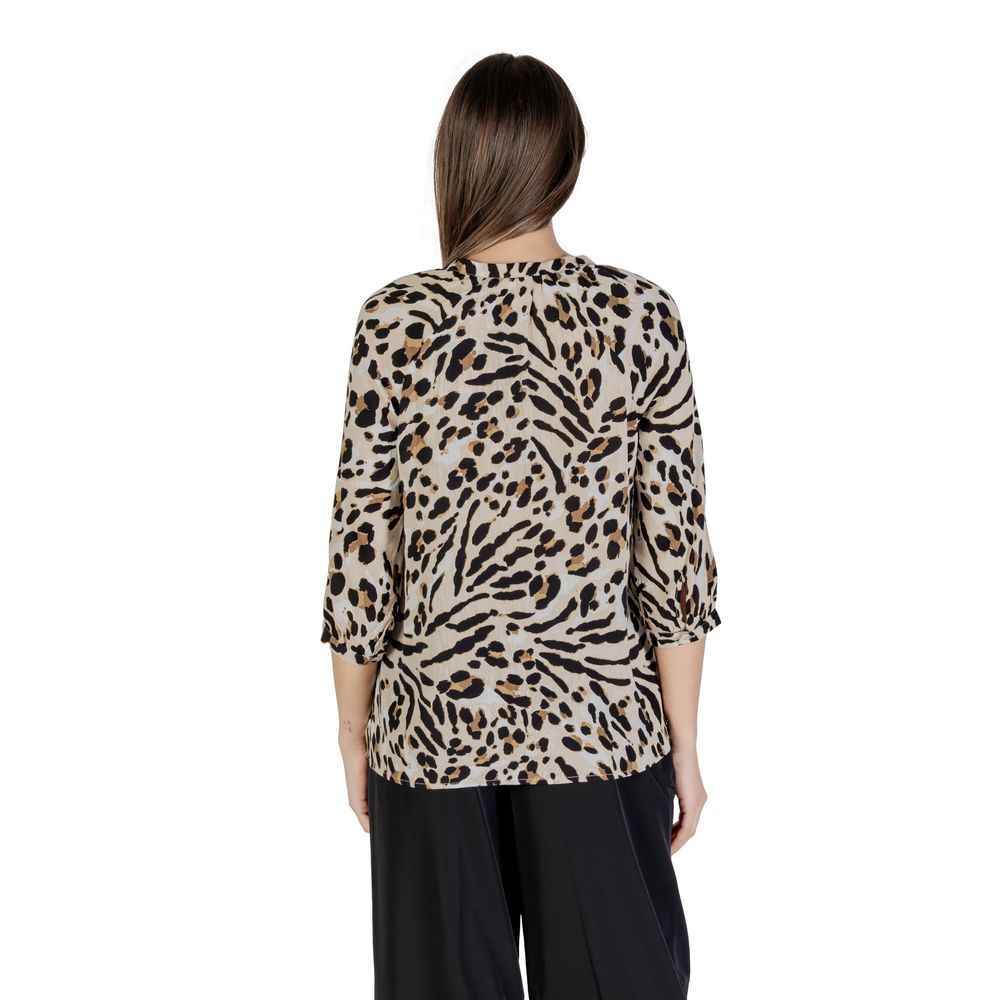 ICHI Beige Viscose Shirt