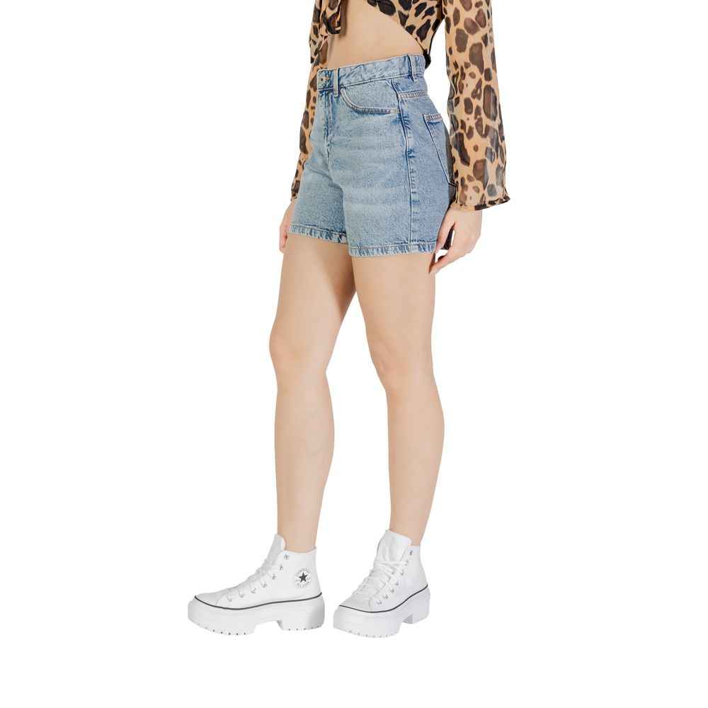 ICHI Light Blue Cotton Short