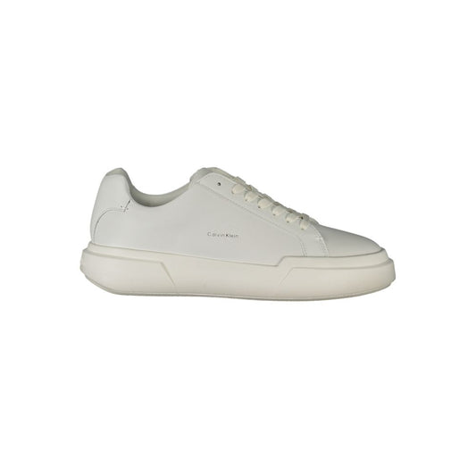 Calvin Klein White Leather Sneaker For Women – White