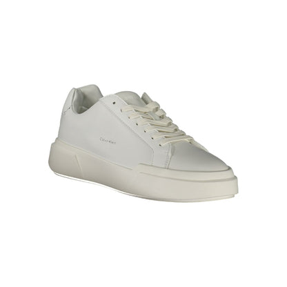 Calvin Klein White Leather Sneaker For Women – White