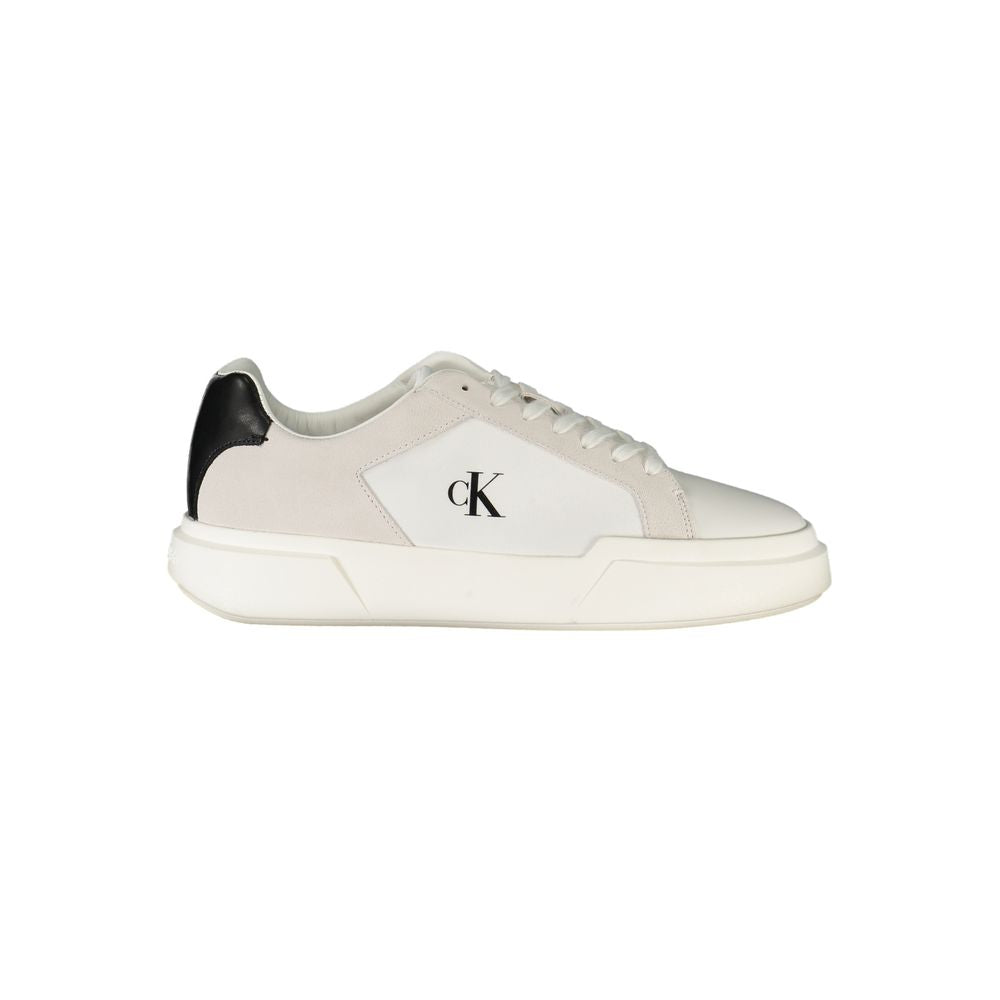 Calvin Klein White Leather Sneaker for Men Casual Luxury