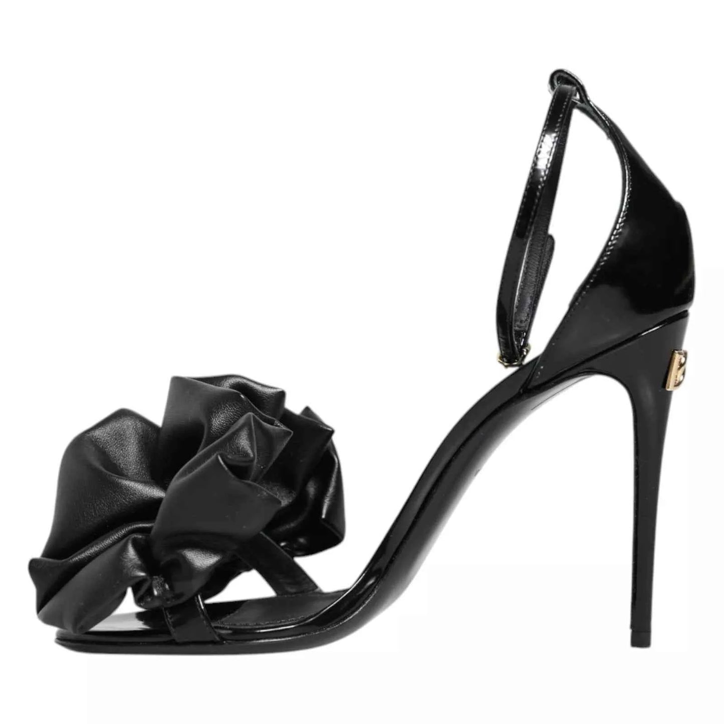 Dolce & Gabbana H Leren Sandalen Met Enkelriem - Zwart
