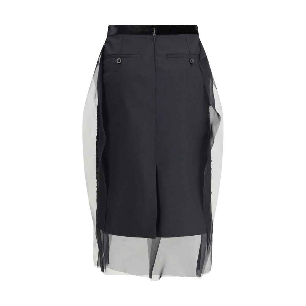 Sacai Sequin Embroidery Skirt