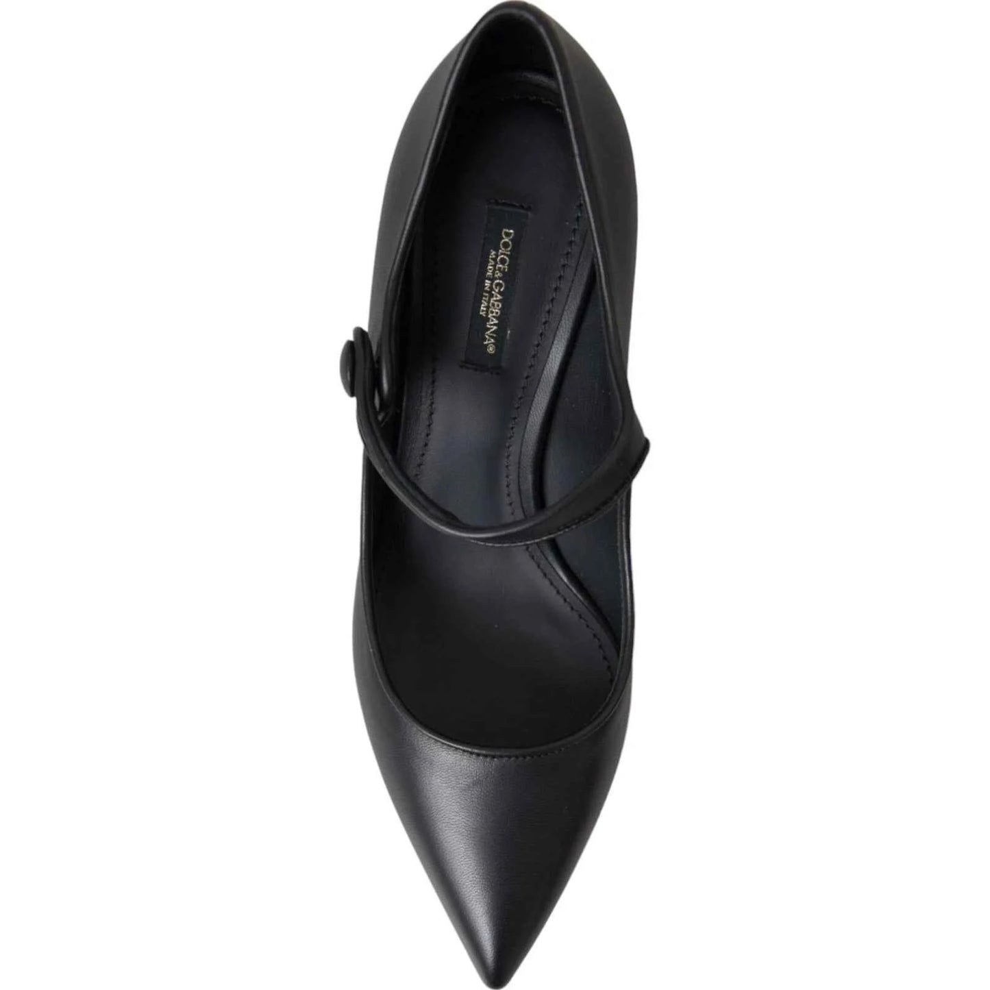 Dolce Gabbana Mary Janes Pumps Leather Logo Zwart Luxueus
