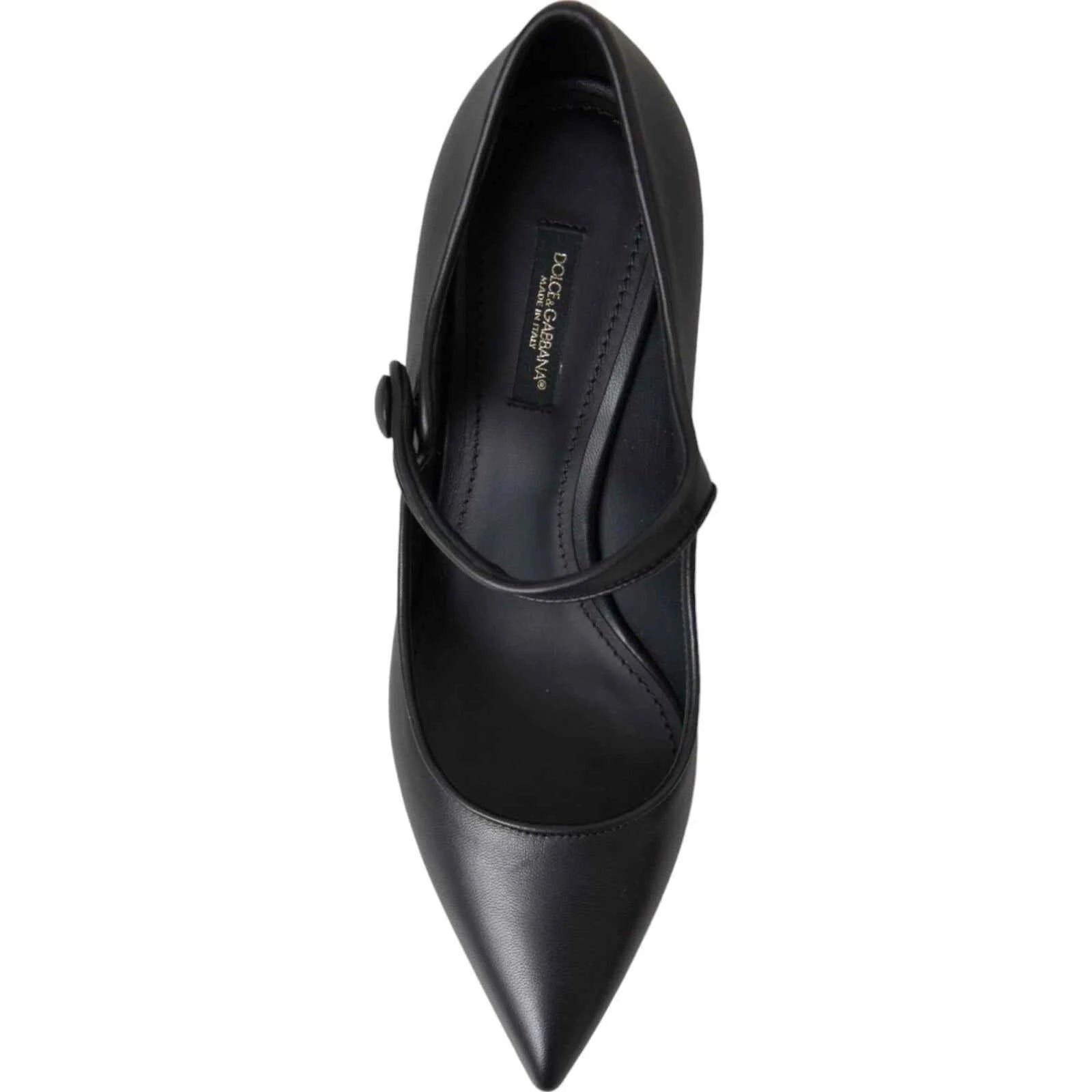 Dolce Gabbana Mary Janes Pumps Leather Logo Zwart Luxueus