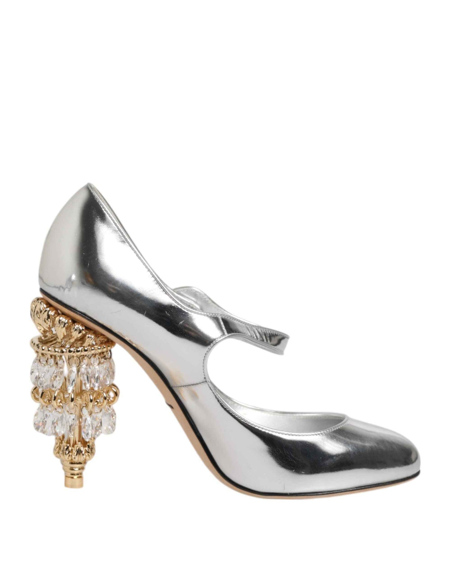 Dolce & Gabbana M Zilveren Mary Jane Pumps Kroonluchterhak