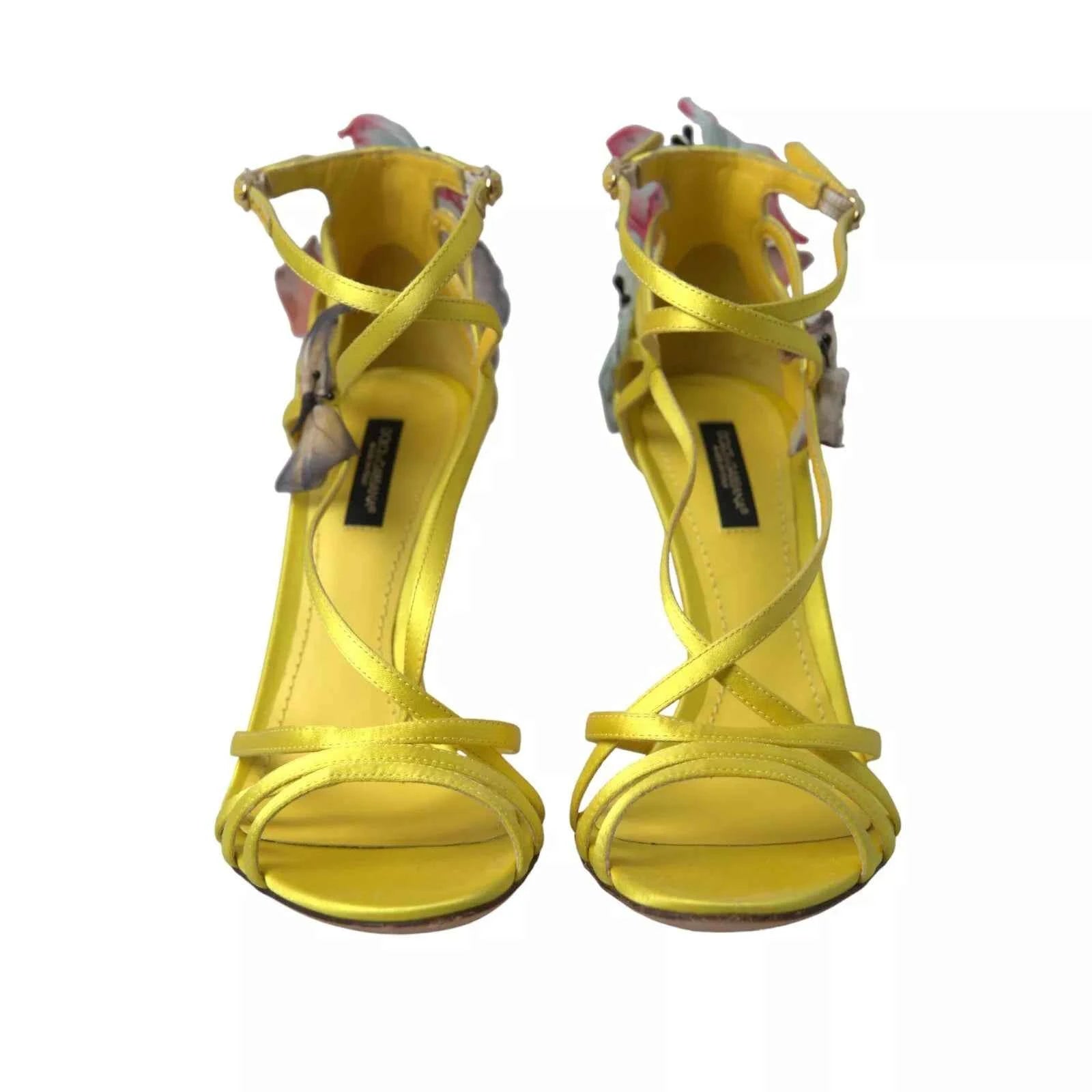 Dolce & Gabbana Heels Sandaal Leer – Geel/One Size