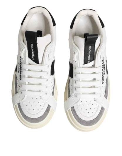 Dolce & Gabbana 2 Zero Kalfsleder Sneaker Wit Premium