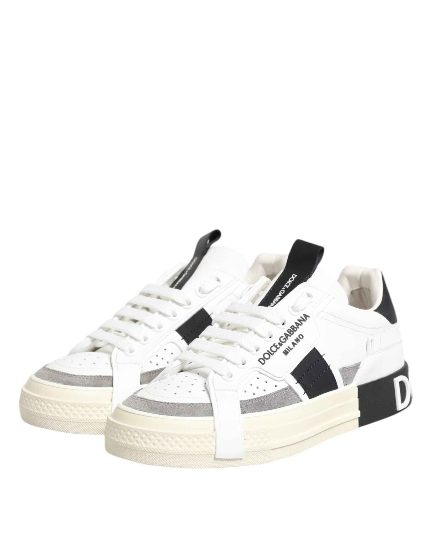 Dolce & Gabbana 2 Zero Kalfsleder Sneaker Wit Premium