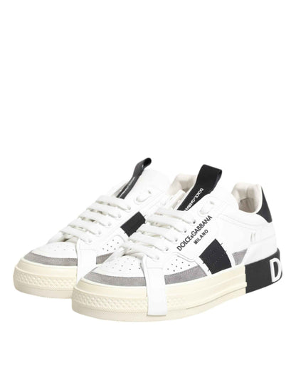 Dolce & Gabbana 2 Zero Kalfsleder Sneaker Wit Premium