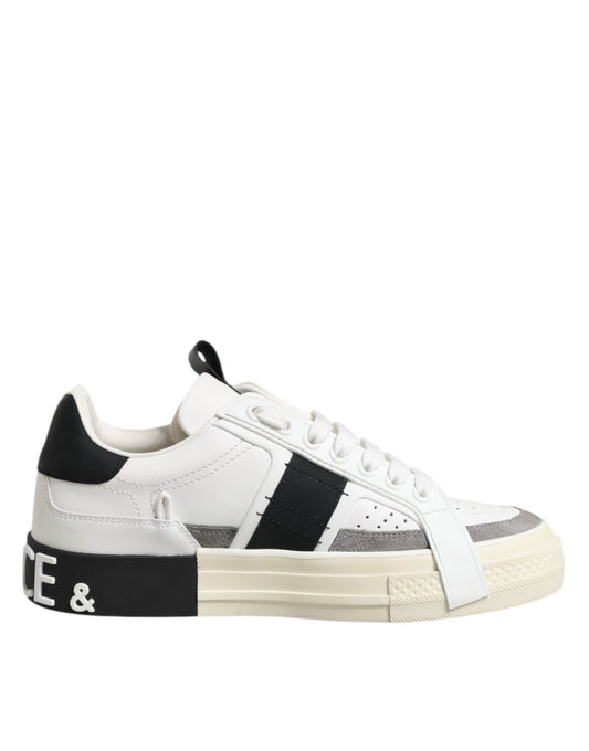 Dolce & Gabbana 2 Zero Kalfsleder Sneaker Wit Premium